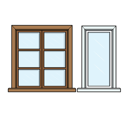 Cartoon windows For Kids This is a vector illustration for preschool and home training for parents and teachers.