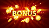 Special winner discount illustration, extra gift lucky sign online gambling game logo. Casino bonus