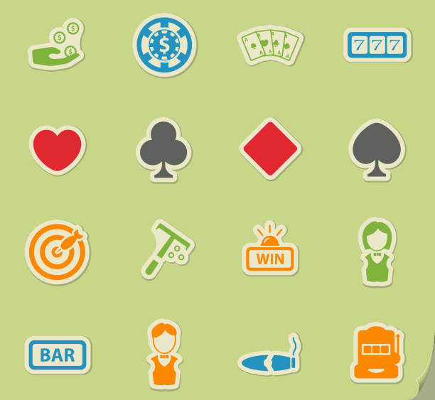 casino icon set casino web icons for user interface design BEST GAME CAMERA FOR SECURITY stock illustrations