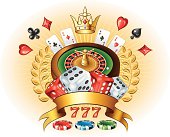 Casino logo. Vector illustration done using Adobe Illustrator CS3. Vector-Based Illustration.Meshes were used. 