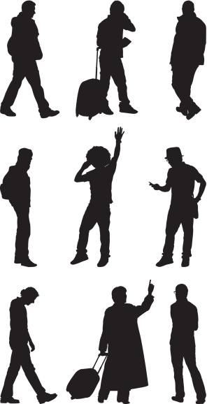 Casual people silhouetteshttp://www.twodozendesign.info/i/1.png vector