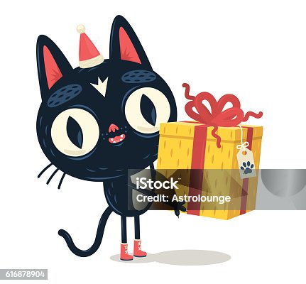 istock Cat giving a gift 616878904