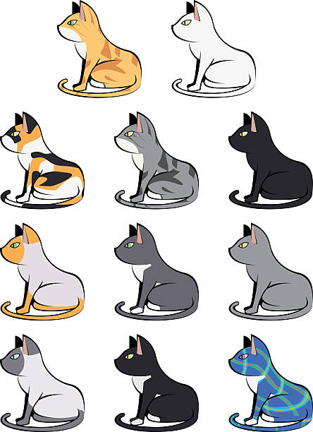 кошка рисунком - johnson & johnson stock illustrations