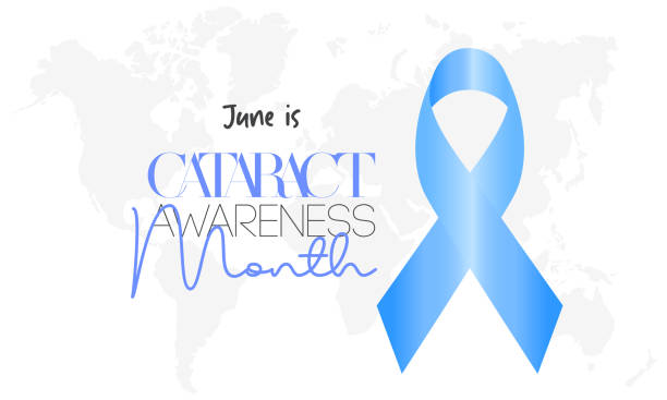 Cataract awareness month in ever June. Annual health awareness concept for banner, poster, card and background design. Cataract awareness month in ever June. Annual health awareness concept for banner, poster, card and background design. national diabetes month stock illustrations