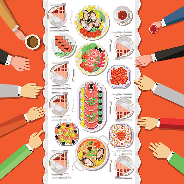 Best Buffet Illustrations, Royalty-Free Vector Graphics ...