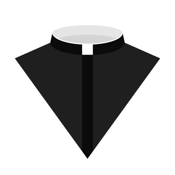 ilustrações de stock, clip art, desenhos animados e ícones de catholic priest dress icon vector illustration - pastor