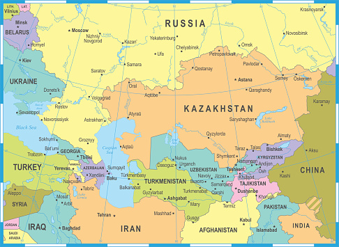 0014 - Caucasus and Central Asia - Color and Grid 2 10