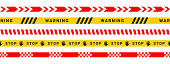 istock Caution tape set. Warning or caution stripe. Security tapes. Do not cross stripes. Vector images 1398975468