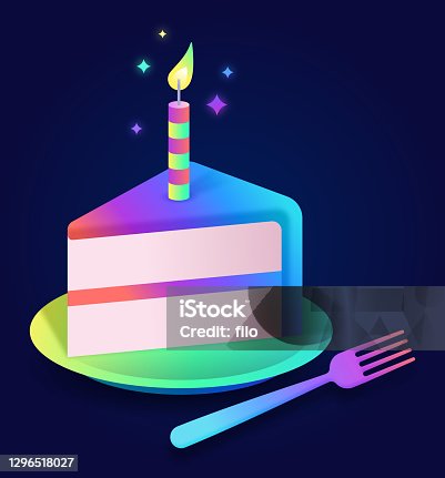 istock Celebration Birthday Cake Party Cake Slice 1296518027