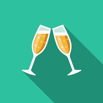 Celebration Flat Design Elections Icon with Side Shadow