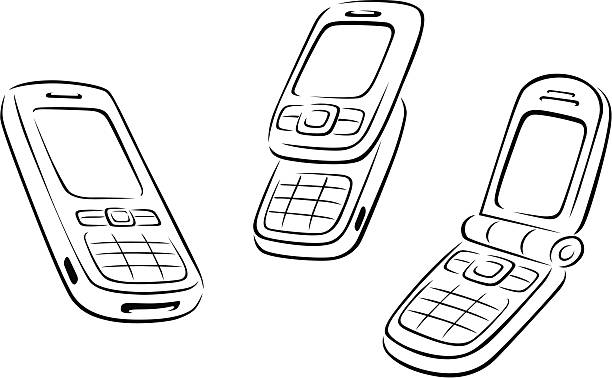 Cell Phones vector art illustration