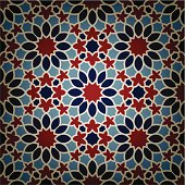Illustration of Center lit Seamless islamic pattern taken from mosque walls.