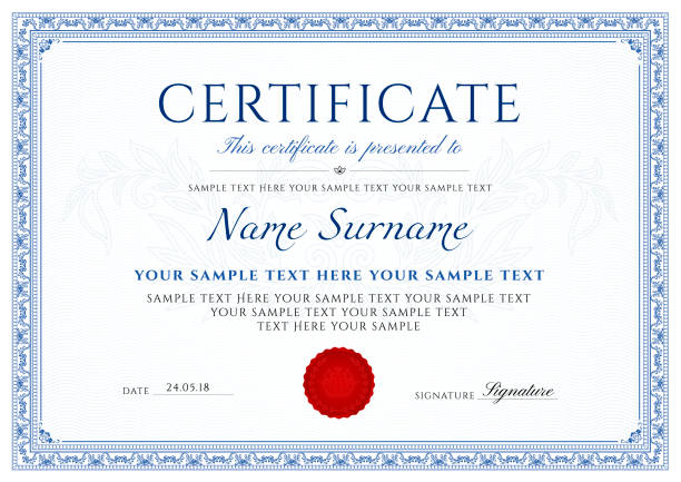 Certificate Border Illustrations Royalty Free Vector Graphics