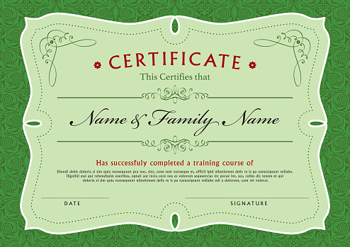 Certificate Green Diploma