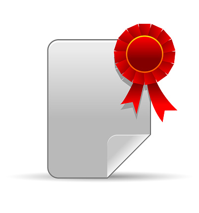 Certificate Icon Stock Illustration - Download Image Now - iStock