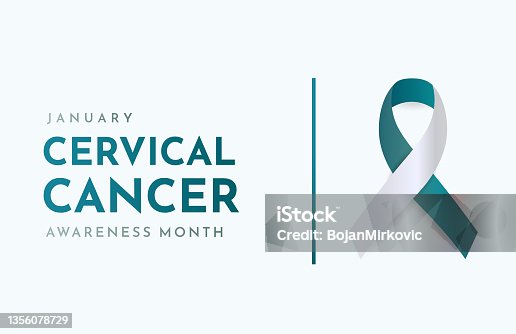 istock Cervical Cancer awareness month card, January. Vector 1356078729