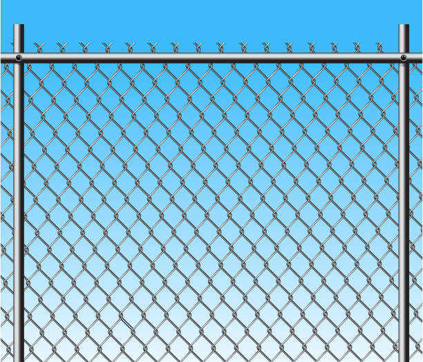 Royalty Free Chainlink Fence Clip Art, Vector Images