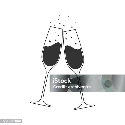istock Champagne clink 1290067880