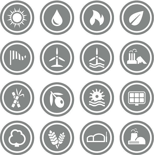 illustrations, cliparts, dessins animés et icônes de changer ensemble d'icônes de l'énergie - transition énergétique