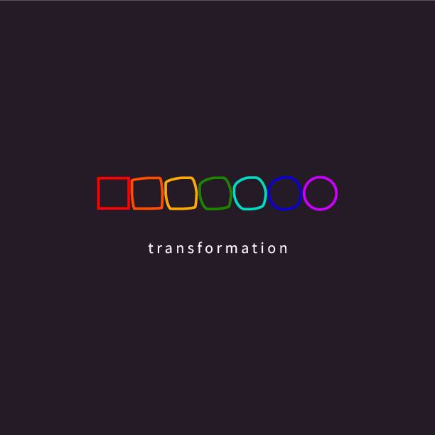 zmiana, transformacja, ewolucja, ikona rozwoju - transformation stock illustrations