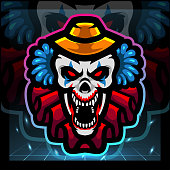 Clown mascot. esport logo design