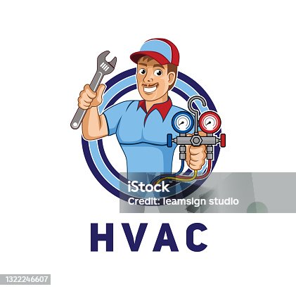 istock HVAC character logo design illustration 1322246607
