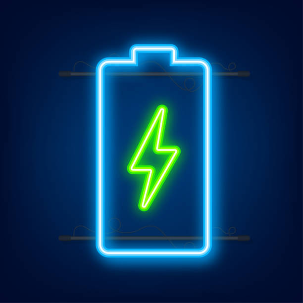 Charging battery. Battery charge level indicators. Vector illustration Charging battery. Battery charge level indicators. Vector illustration. energy storage stock illustrations