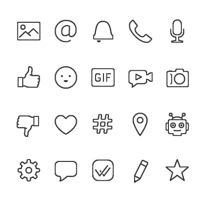 Chat and Message vector icons