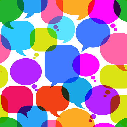 Chat Bubbles royalty free vector art Pattern