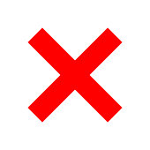 istock Check marks - red cross icon simple - vector 1131230925