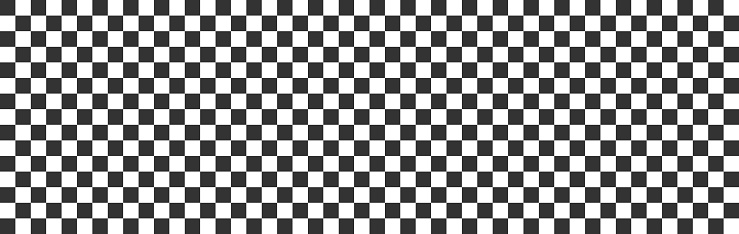 Checker pattern. Race long background. Chess template. Competition banner. Square floor design. White and black grid texture. Mosaic abstract effect. Game border. Vector illustration
