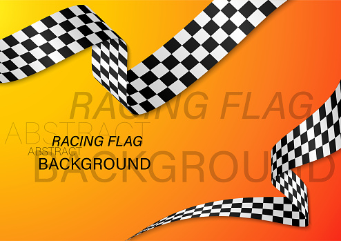Checkered flag wave design for sport race championship vector illustration