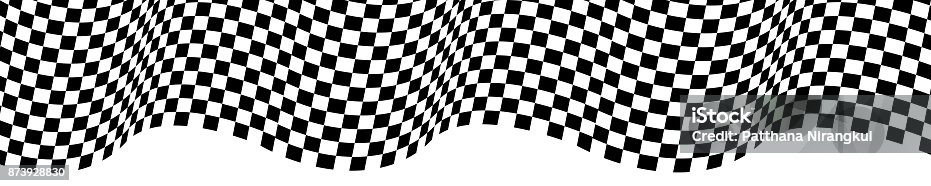 istock Checkered flag wave on white design for sport race championship background vector illlustration. 873928830