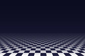 Checkered infinite plane space virtual reality abstract background pattern.