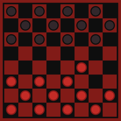 Vector file of checkerboard and pieces. vector