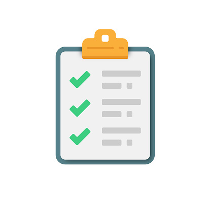 Checklist And Tick Icon Vector Design Stock Illustration - Download Image Now - iStock