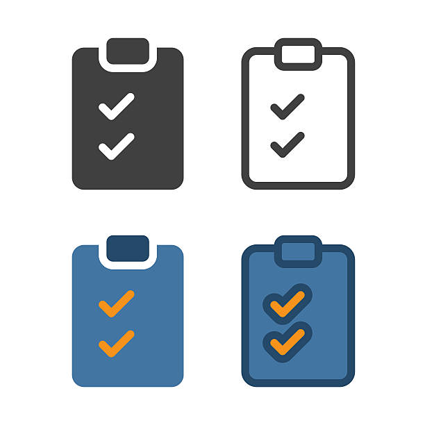 Checklist Icon Checklist Icon Vector EPS File. survey clipart stock illustrations