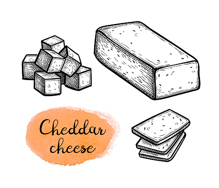Cheddar cheese set.