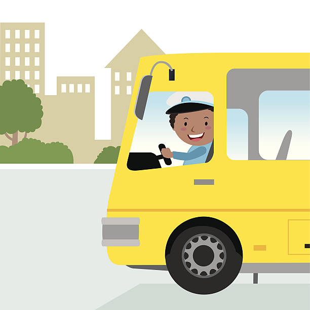 Cartoon School Bus Driver Clip Art