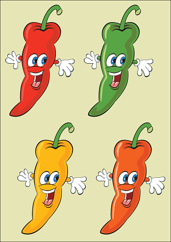 cheerful hot peppers