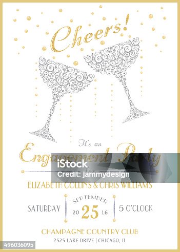 istock Cheers Champagne Invitation 496036095