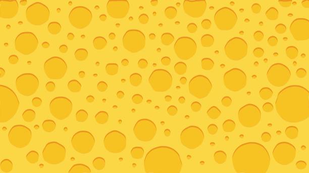 cheese background vector illustration of a cheese texture with holes cheese designs stock illustrations
