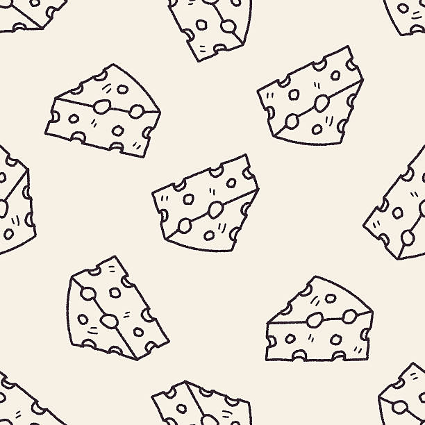 cheese doodle seamless pattern background cheese doodle seamless pattern background cheese patterns stock illustrations