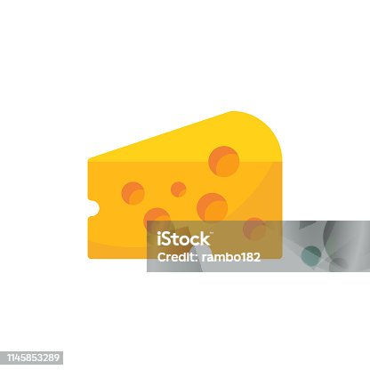 istock Cheese Flat Icon. Pixel Perfect. For Mobile and Web. 1145853289