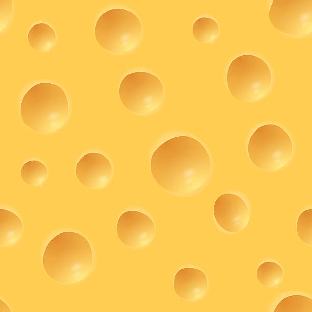 Cheese Pattern Repeating Pattern - Surface of Holland Cheese cheese designs stock illustrations