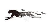 istock Cheetah running,  speed concept, vector illustration 1333911924