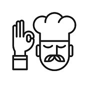 istock Chef line icon 1307258333