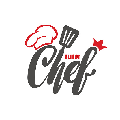 Chef Logo Lettering Hand Lettering With A Cap Chef Stock Illustration - Download Image Now - iStock