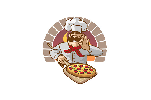 Chef Pizza Oven Logo