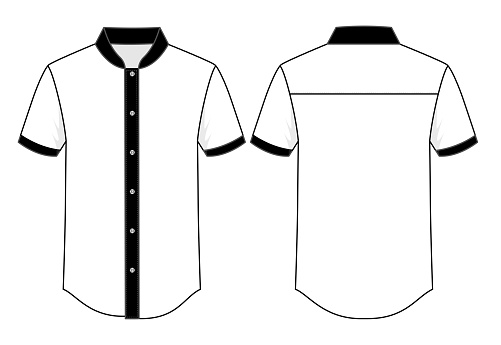 Chef Uniform Shirt Design Whiteblack Vector For Template Stock ...